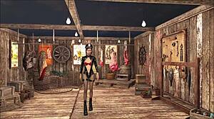 Slutty brunette teen teases in Fallout 4 sexy fashion
