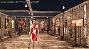 Slutty brunette teen teases in Fallout 4 sexy fashion