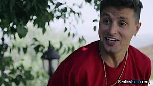 Big booty workout with natural busty blonde Slimthick Vic, horny and wet close up with Jay Romero!