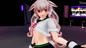 Chieri Kakyoin and Mememe Mokota perform a seductive strip dance with clothes ripped off