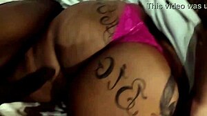 Look at this fat brunette BBW getting her ass sucked and bareback fucked by monster black cock.