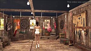 Slutty brunette teen teases in Fallout 4 sexy fashion