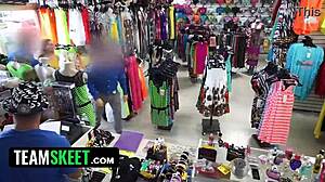 Bikini Thief Submissively Fucked by Angry Security Guard in Shop, Asshole Penetrated, Tits Exposed