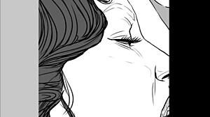 I sketch a passionate ffm threesome with swingers and anal play