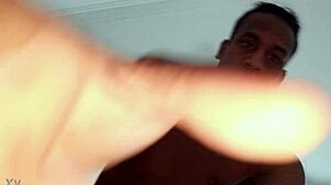 Playing hide and seek with my black cock.