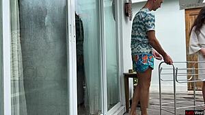 Repairman Paid With Pussy Riding And Cumwalk On Street