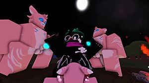 Whorblox Ralsei engages in furry fucking activities