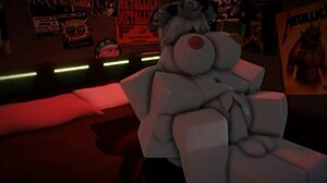 relaxing fun in her room during sunset