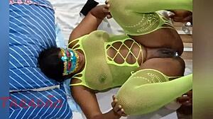 preta gostosa moans while getting massaged and fucked