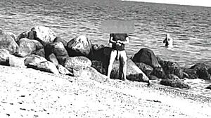 Huge cock nude beach voyeur with 10 inch monster