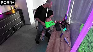 I watch pornplus aria ride huge cock in doggystyle on game stream