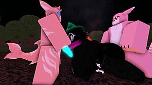 Whorblox Ralsei engages in furry fucking activities