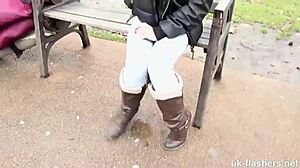 british girl wets herself in public