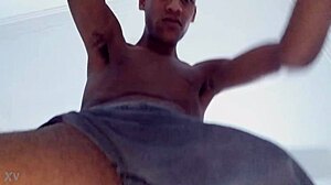 Playing hide and seek with my black cock.