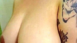 Big Boobs At Shower Bathing Natural Tits