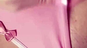 Hot blonde amateur shows off tattooed tits in panties at home