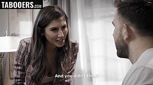 This milf chokes on blowjobs and gags deeply. She rides and gets fucked doggystyle on the sofa.