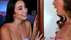 Stepmom Cherie DeVille says, Let me pussylick you, gamer teen Karlee Grey