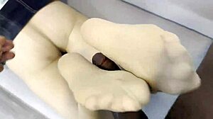 Mature Rita in POV scene with black actor and cumshot