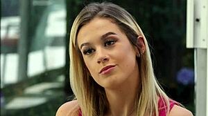 Nervous Girl's Tan Lines Hint At Hidden Desires