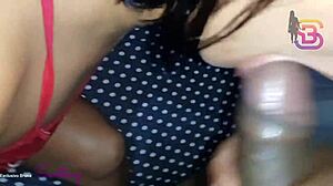 Choking on huge black cock