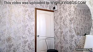 Masturbating After My Workout With Acrobatic Fingering In Panties And Lingerie As A Blonde Athletic Gymnast Amateur.