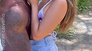 Couple Fucks Black Lover On Dirt Road