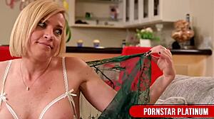 blonde milf kyla keys dominates muscular brunette oliver faze with her fake tits and big ass