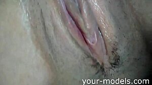 i love watching this beautiful brunette caress her body