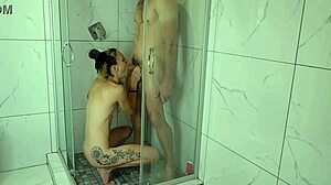 i'm overwhelmed by this morning blowjob in the shower with gagging cum