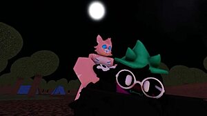 Whorblox Ralsei engages in furry fucking activities