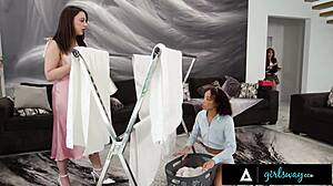 Girlsway - Petite Alexis Tae 69s Handywoman Lumi Ray in Risky Cheating Affair