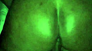 Filling the whore's ass with cum!