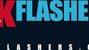 Can you believe this British lassie pissing her pants in public view?