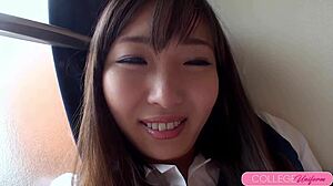 Haruka Ohsawa slams cock in college dorm party