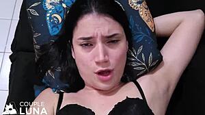my brazilian girlfriend's tight rear gets slammed hard non-stop