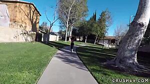 Money hungry step daughter with patrons