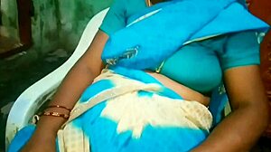 Indian aunty caught cleaning, ends up screwing owner