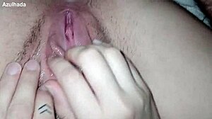 wow, that curvy amateur gets a huge cumshot in her big pussy