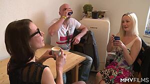 Perky blonde fucks big cock in cowgirl at office