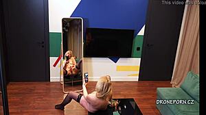 czech milf masturbating in front of mirror