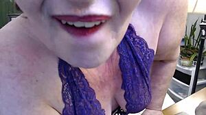 redhaired pawg sold outfit to sissy boy for house wear, oops meant fun guy