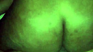 Filling the whore's ass with cum!