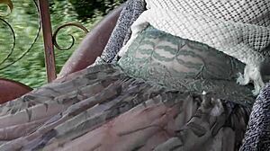 hairy mature flashing upskirt on the carriage