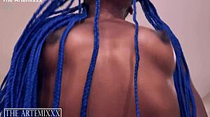Massive Black Cock Artemixxx Drills Tiny Ebony Trixxie Morella! Her Tight Shaved Slit Screams in Ecstasy!