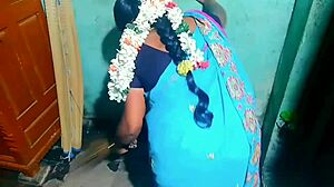 Indian aunty caught cleaning, ends up screwing owner