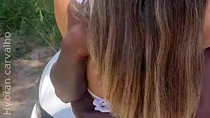 Couple Fucks Black Lover On Dirt Road