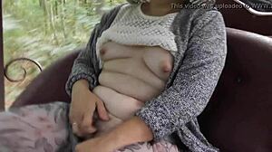 hairy mature flashing upskirt on the carriage