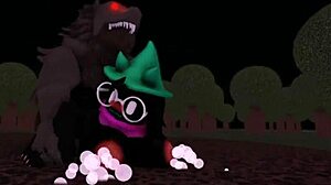 Whorblox Ralsei engages in furry fucking activities