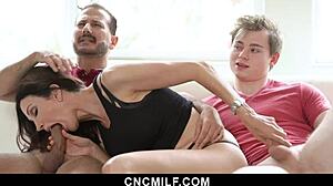 Shay Sights always supports her stepfamily with care at CNCMilf.